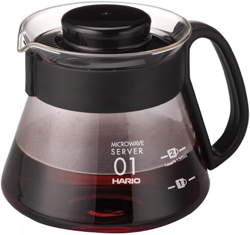 هاريو V60 طقم قهوة زجاجي، 600 مل، أسود in Saudi Arabia