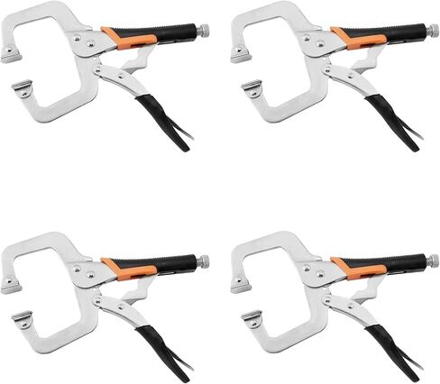 11-Inch C-Clamp Locking Pliers,Heavy Duty Vise Grip Locking Pliers With Swivel Tips for Woodworking,Welding,Home(2 Pack) in Saudi Arabia