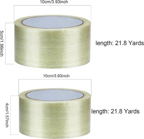 5 Rolls Heavy Duty Filament Strapping Tape, 1.5 Inches x 55 Yards x 5.9 Mil, Reinforced Wearproof Fiberglass Tape, Fiberglass Packing Tape for Wrapping, Repairing Carton, Wood, Steel, Glass in Saudi Arabia