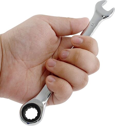 2 pcs 10mm Ratchet Wrench Metric Metric Wrchench مع حركة 5 درجات و 72 أسنان للمشاريع متري المساحات الضيقة in Kuwait