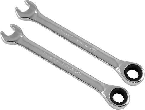 2 pcs 10mm Ratchet Wrench Metric Metric Wrchench مع حركة 5 درجات و 72 أسنان للمشاريع متري المساحات الضيقة in Kuwait