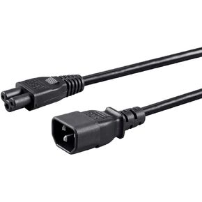 Monoprice Power Cord - 6 Feet - Black | IEC 60320 C14 to IEC 60320 C5, 18AWG, 10A, 3-Prong