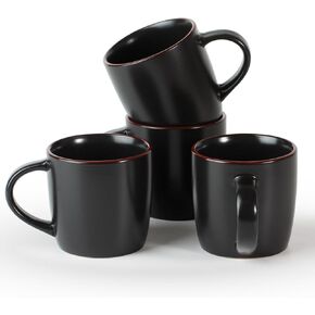 famiware Coffee Mugs for 4, 12 oz Mug Set, Dringking Cup with Handle for Coffee, Tea, Cocoa, Milk, Milkyway serise, Multi-color