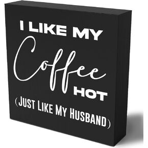 Funny Kitchen Coffee Wooden Box Sign Plaque Drink Some Coffee Put on Some Wood Box Sign Rustic Art Home Office Shelf Desk Decor 5 x 5 x 1 Inches