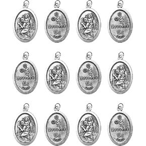 12 Pcs St Michael/St Christopher Medal/Cross/Pardon Cross/Saint Therese of Lisieux Medal Pendant for Women Necklace & Rosary Necklace in Kuwait