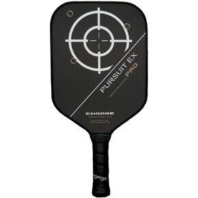 Engage Pursuit Pro EX Pickleball Paddle – Widebody Shape, Raw T700 Toray Carbon Fiber Face, 13mm Control Pro “Black" Core, Vortex Barrier Edge Technology Limits Vibration