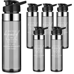 Dandat 6 Pcs 21oz Team Water Bottle Bulk Employee Appreciation Gifts Bulk Water Bottle May You Be Proud Sign Gift for Coach Athlete Team Portable Sports Supplies(White) in Kuwait