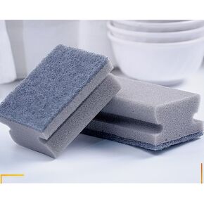 Multifunction Scrub Sponge Protects Nails and Fingers – Sponges for Cleaning Remove Tough Stains, Grease, Residue (Green 5 pcs)