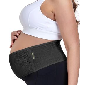 ChongErfei Maternity Belt Pregnancy Belly Band Back Support Abdominal Binder Back Brace - Relieve Back, Pelvic, Hip Pain (Z-Nude, One Size)