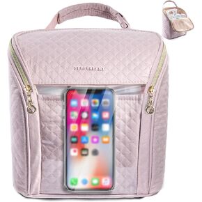 SFYBYHEART Stylish Breastmilk Cooler Travel Bag with Ice Pack for 6 Baby Bottles Up to 9 Ounce - Insulated Bottle bag for Daycare - Breastmilk Storage Bag - Baby Bottle Cooler Bag - Bottle Holder