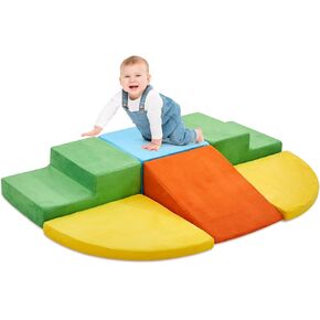 6 Pieces Climbing Toys for Toddlers and Kids,Climb & Crawl Soft Foam Block Activity Play Set,Toddler Climbing Toys Indoor,Soft Foam Toys for Kids Crawling and Sliding