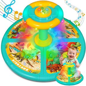Unicorn Sit and Spin Toys for Toddlers 1 2 3 4 5 6 Years Old, Bigger Size, Christmas Birthday Gift for Kids Boys Girls with Music & LED Lights, 360°Spinning Seat Sensory Toys for 18M+