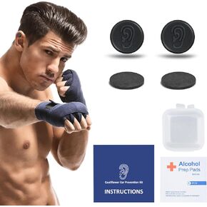 Cauliflower Ear Magnet - Effective Magnets Compression Kit - Prevention & Treatment of Hematomas & Keloid in BJJ, Wrestling, MMA, Grappling, Boxing, Muay Thai, Rugby (Small, 1 PCS)