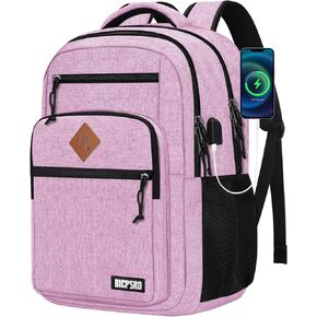 Classic Backpack for Men Women, School Backpack for Girls Boy Teens,15.6 Inch Laptop Bookbag with USB Charger for College High School Work Business Computer Back Pack,mochilas para hombres,Grey