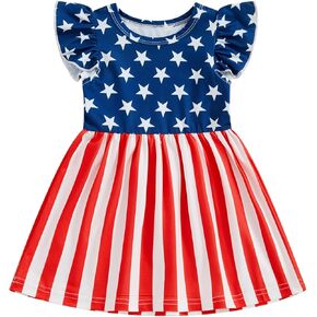 Toddler Baby Girls' Dresses Kid Little Girls Summer Outfit Casual Cartoon Round Neck A-Line Beach Dresses