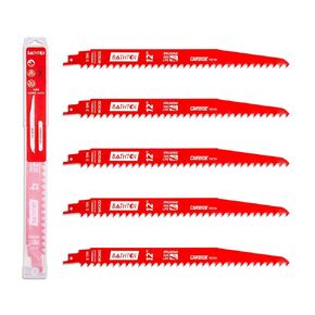 5 Pack 12 Inch 3 Tpi Carbide Reciprocating Saw Blades for Wood Cutting and Tree Trimming, Pruning Sawzall Blades with Carbide Tipped Teeth for Longer Life and Faster Cutting Speed