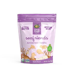 Love Child Organics Sea Friends Arrowroot Vanilla Cookies, 4.9 oz