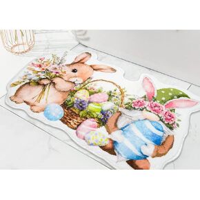 Fall Thanksgiving Bathroom Rugs Fall Harvest Gnome Bath Mat, Non-Slip Farmhouse Fall Bathroom Doormat Shower Bath Rugs for Fall Thanksgiving Home Decorations