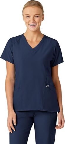 Wonderwink Womens Womens Womens V-Neck Top Scrubs Shirt ، Royal ، 5-X-Large US in Kuwait