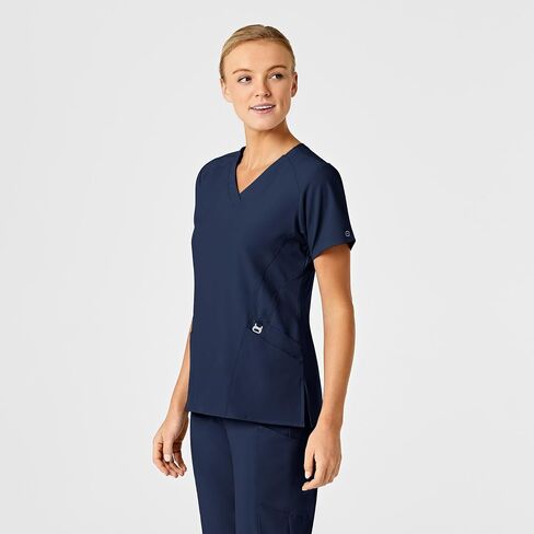 Wonderwink Womens Womens Womens V-Neck Top Scrubs Shirt ، Royal ، 5-X-Large US in Kuwait