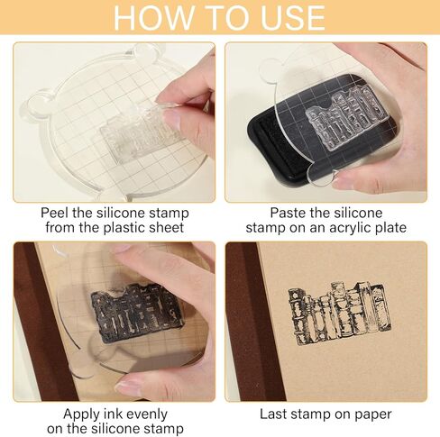 GLOBLELAND Book Reading Label Clear Stamps Mini Art Label Silicone Clear Stamp Reading Seals for DIY Scrapbooking Journals Decorative Cards Making Photo Album in Saudi Arabia