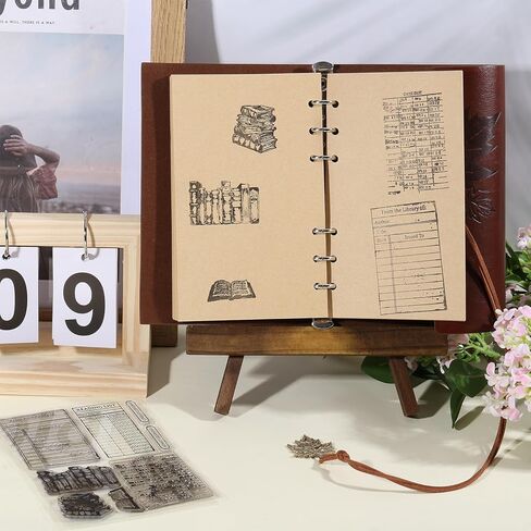 GLOBLELAND Book Reading Label Clear Stamps Mini Art Label Silicone Clear Stamp Reading Seals for DIY Scrapbooking Journals Decorative Cards Making Photo Album in Saudi Arabia