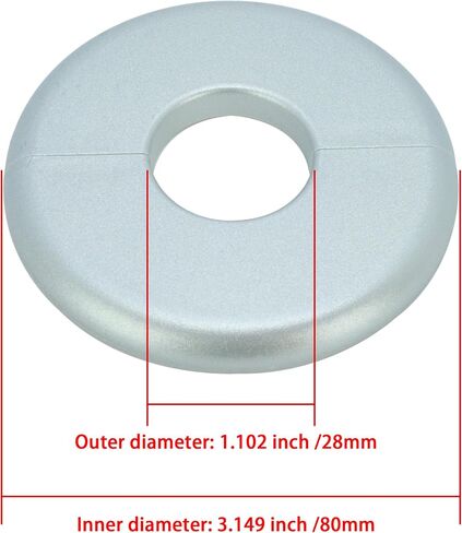 Wall Flange Pipe Cover 1.1 Inch, Fit 1.1" Outer Diameter Plumbing Pipe Tube, ABS Escutcheon Collar Pipe Cover Radiator, White Wall Flange Pipe Cover Split Decoration - 1 Pack (28mm) in Saudi Arabia