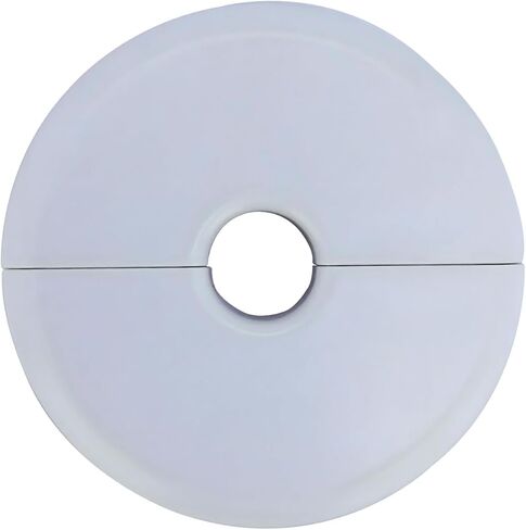 Wall Flange Pipe Cover 1.1 Inch, Fit 1.1" Outer Diameter Plumbing Pipe Tube, ABS Escutcheon Collar Pipe Cover Radiator, White Wall Flange Pipe Cover Split Decoration - 1 Pack (28mm) in Kuwait