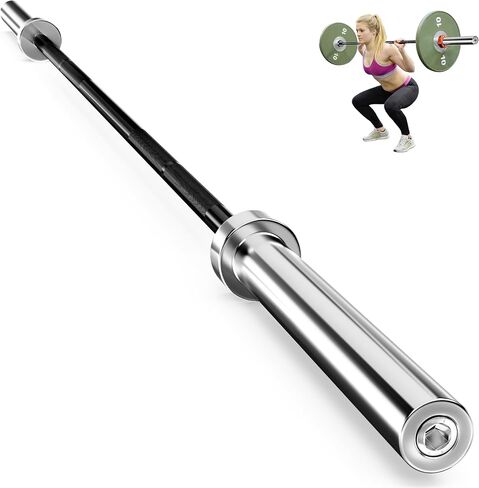 4ft EZ Curl Bar, Heavy-Duty Curling Bar Olympic Barbell for Strength Training, 400LB Load Capacity, Arm Muscle Workouts Bar, Compatible with 2-Inch Weight Plates, Black, Ideal for Home and Gym in Saudi Arabia
