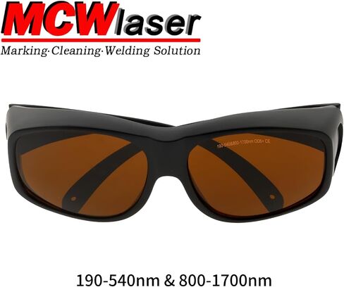 Laser Safety Glasses OD5+ 190-540nm & 800-1700nm - Yag, Blue, Green Laser and UV Light Eye Protection Laser Goggles for 405nm, 445nm, 450nm,532nm, 808nm, 980nm, 1064nm, 1080nm, MCWlaser in Saudi Arabia