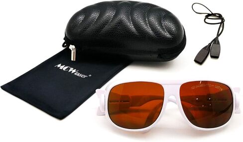 نظارات أمان الليزر OD5+ 190-540NM و 800-1700NM-YAG ، Blue ، Laser Green و UV Light Eye Protection Goggles لـ 405nm ، 445nm ، 450nm ، 532nm ، 808nm ، 980nm ، 1064nm ، 1080nm ، mcwlas in Kuwait