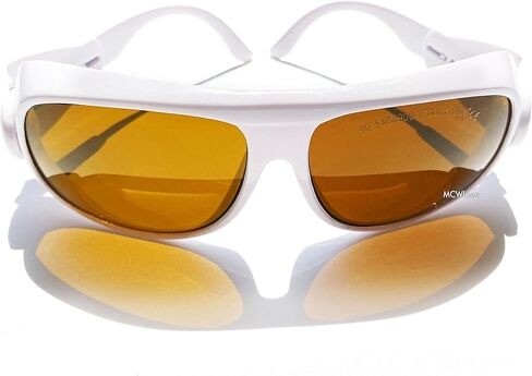 نظارات أمان الليزر OD5+ 190-540NM و 800-1700NM-YAG ، Blue ، Laser Green و UV Light Eye Protection Goggles لـ 405nm ، 445nm ، 450nm ، 532nm ، 808nm ، 980nm ، 1064nm ، 1080nm ، mcwlas in Kuwait