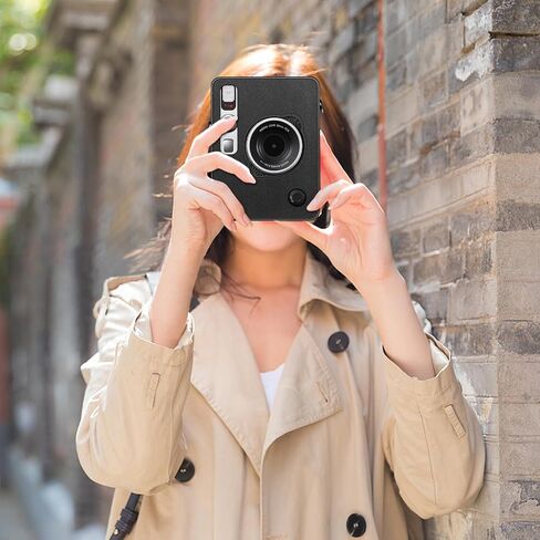 FINTIE Camera Case for Fujifilm Instax Mini EVO Camera with Strap | Premium Vegan Leather, Camera Travel Bag, Adjustable Shoulder Strap, Snap Closure, Removable Front Cover, Vintage Brown in Kuwait