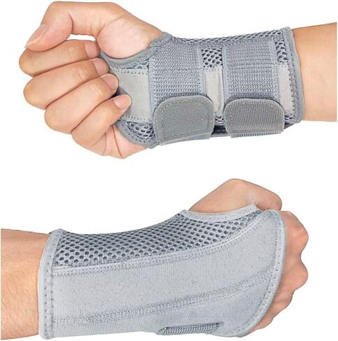 HYCOPROT Wrist Brace Night Wrist Sleep Support Splint Compression Sleeve Adjustable Straps for Wrist Pain Relief, Carpal Tunnel, Arthritis, Tendonitis, Fitness (Pink, S/M-Right Hand (Pack of 1)) in Saudi Arabia