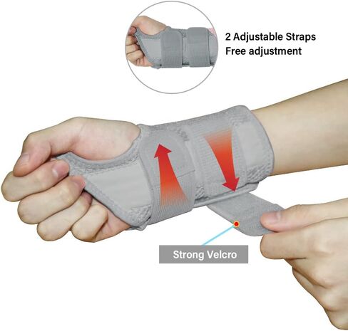 HYCOPROT Wrist Brace Night Wrist Sleep Support Splint Compression Sleeve Adjustable Straps for Wrist Pain Relief, Carpal Tunnel, Arthritis, Tendonitis, Fitness (Pink, S/M-Right Hand (Pack of 1)) in Saudi Arabia