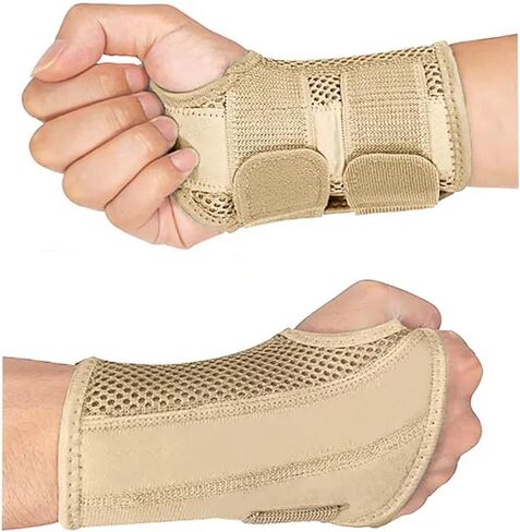 HYCOPROT Wrist Brace Night Wrist Sleep Support Splint Compression Sleeve Adjustable Straps for Wrist Pain Relief, Carpal Tunnel, Arthritis, Tendonitis, Fitness (Pink, S/M-Right Hand (Pack of 1)) in Saudi Arabia