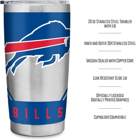 Rico Industries NFL Football New York Jets 20oz Stainless Steel Tumbler with Lid - Great for Coffee, Tea, Water or Cocktails in Saudi Arabia