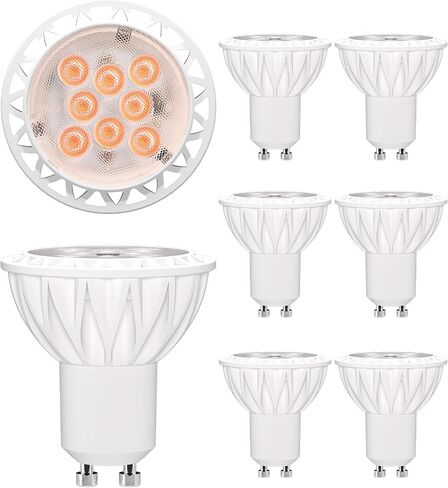 مصباح LED GU10 القابل للضوء ، 5W 50W مكافئ ، أبيض محايد ، قاعدة قياسية ، حزمة من 6 - بديل مثالي للإضاءة المريحة والمسار. in Saudi Arabia