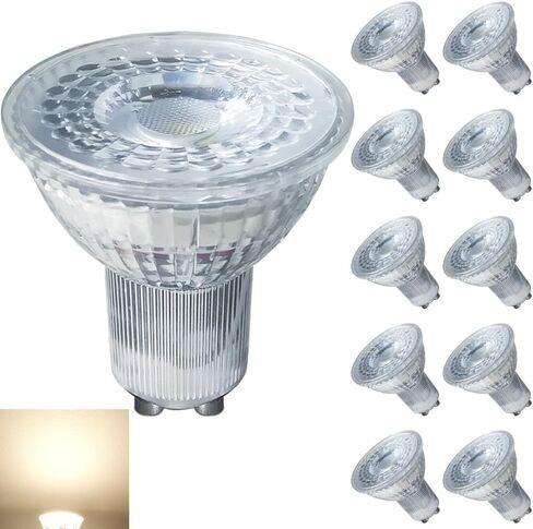 GU10 LED Light Bulb 5W Soft Warm White 3000K 400LM AC 85-265V NO Flicker Imitation Glass Cover 120 Degrees Wide Angle Non-Dimmable 40W Equivalent, for Ceiling Recessed Spotlight Lighting, 4-Pack in Saudi Arabia