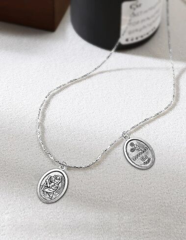 12 PCS ST Michael/St Christopher Medal/Cross/Pardon Cross/Saint Therese of Lisieux Medal Pendant for Women Necklace & Rosary Necklace in Kuwait