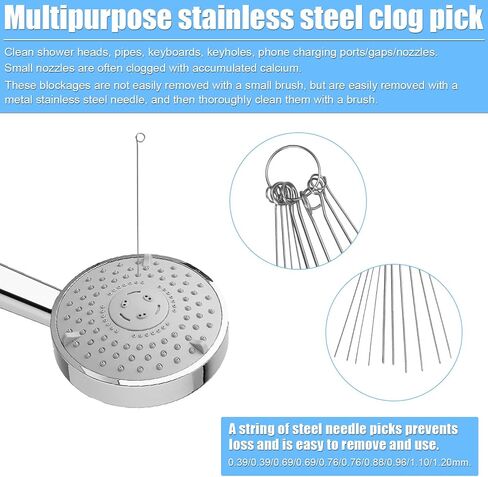 10pcs Shower Head Cleaners, with 10pcs Needle Picks Anti-Clogging Shower Head Cleaning Brush Tiny Crevice Cleaner Tool for Small Holes Gaps Nozzle Window Slot Household Bathroom (Rose Red) in Saudi Arabia