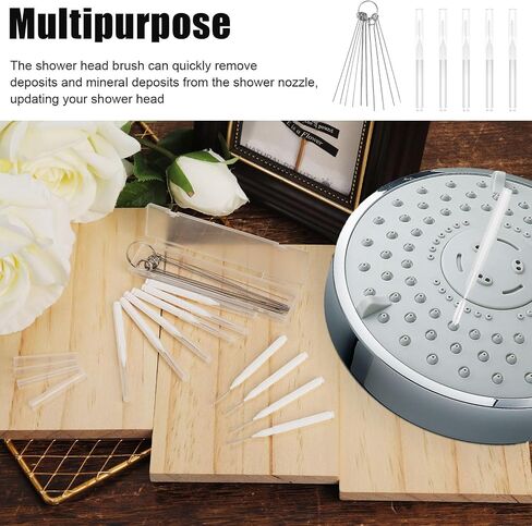 10pcs Shower Head Cleaners, with 10pcs Needle Picks Anti-Clogging Shower Head Cleaning Brush Tiny Crevice Cleaner Tool for Small Holes Gaps Nozzle Window Slot Household Bathroom (Rose Red) in Saudi Arabia
