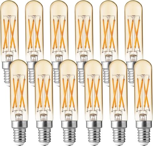 FLSNT 60W Equivalent Candelabra LED Light Bulbs, Dimmable T6/T25 LED Chandelier Bulbs, 90+ High CRI, 2700K Soft White, E12 Base, 550LM, 5.5W, 12 Pack in Saudi Arabia