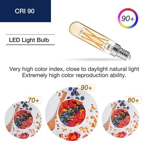 FLSNT 60W Equivalent Candelabra LED Light Bulbs, Dimmable T6/T25 LED Chandelier Bulbs, 90+ High CRI, 2700K Soft White, E12 Base, 550LM, 5.5W, 12 Pack in Saudi Arabia