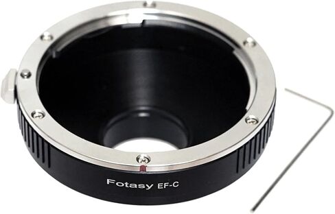 Fotasy 16mm Prime Black C Mount & Nikon F Lens Adapter, Manual Focus, No Electrical Contacts, Compatible with CCTV, Microscope Cameras & Cine Movie Making System in Kuwait