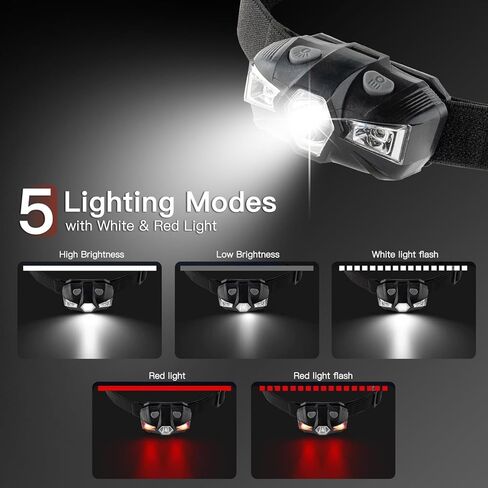 KunHe LED 30 Pack Lightweight Small Headlamp with Red Light for Adults Kids Outdoor Night Survival Camping Running Large-Scale Power Outage Hurricane Emergency (Included AA*30 Batteries) in Saudi Arabia