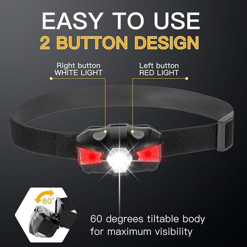 KunHe LED 30 Pack Lightweight Small Headlamp with Red Light for Adults Kids Outdoor Night Survival Camping Running Large-Scale Power Outage Hurricane Emergency (Included AA*30 Batteries) in Saudi Arabia