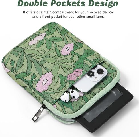 Dadanism 6-7 Inch Universal Padded Sleeve for eReader, Leopard | Protective Carrying Case Fits 7" Paperwhite/Colorsoft Signature Edition eReader, 6" Kobo Clara BW/Colour,7" Kobo Libra Colour in Kuwait