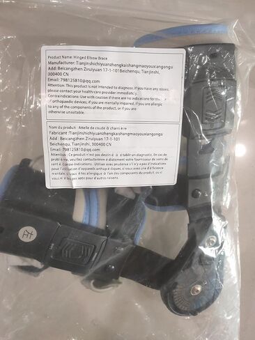 Hinged Elbow Brace ROM Elbow Brace Support with Strap Sling Adjustable Post Op Elbow Stabilizer Splint Arm Injury Recovery Support After Surgery for Dislocated Arm Ligament and Tendon Repairs (Right) in Saudi Arabia