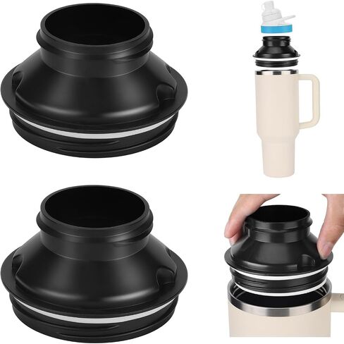 محول زجاجة 2pcs لكأس ستانلي 40 أوقية إلى Cirkul ، إكسسوارات محول غطاء الغطاء ، محول Cirkul Stanley BPA المجاني ، سيليكون من الدرجة الغذائية يناسب زجاجات ماء ستانلي (أبيض) in Saudi Arabia